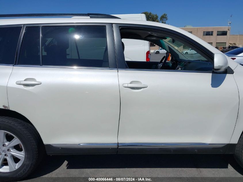 2013 Toyota Highlander Base Plus VIN: 5TDZA3EH2DS036022 Lot: 40066446