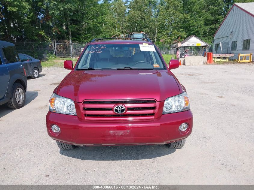 2006 Toyota Highlander Limited V6 VIN: JTEEP21A860163018 Lot: 40066616