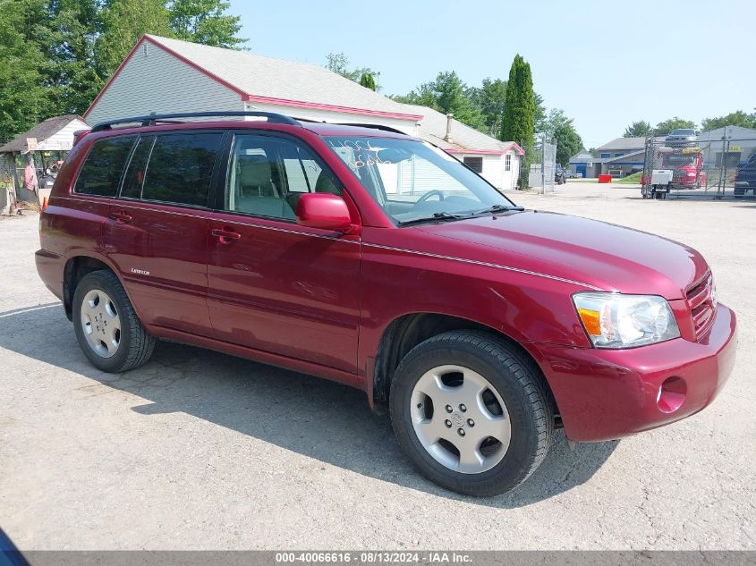 2006 Toyota Highlander Limited V6 VIN: JTEEP21A860163018 Lot: 40066616