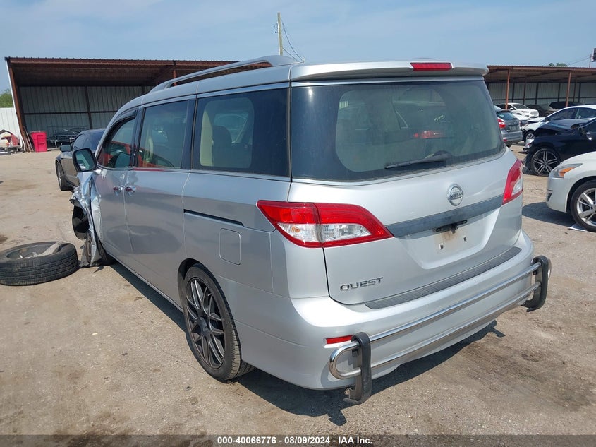 2014 Nissan Quest S/Sv/Sl/Le VIN: JN8AE2KP3E9104114 Lot: 40066776