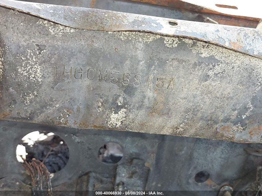 2005 Honda Accord Ex VIN: 1HGCM56845A129227 Lot: 40066930