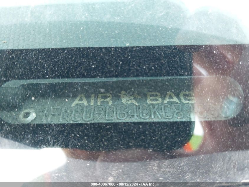 2012 Ford Escape Xlt VIN: 1FMCU9DG4CKC83830 Lot: 40067080