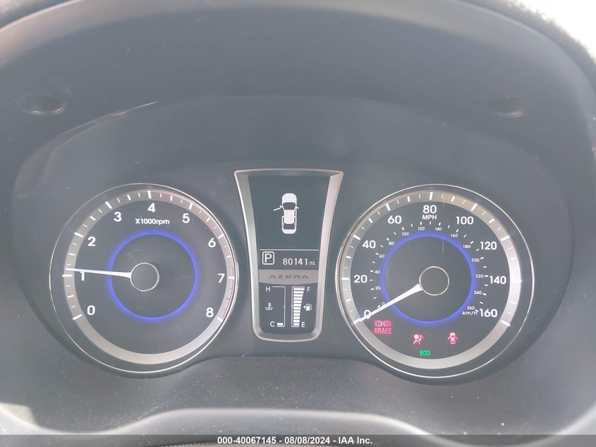 2013 Hyundai Azera VIN: KMHFH4JG8DA318532 Lot: 40067145