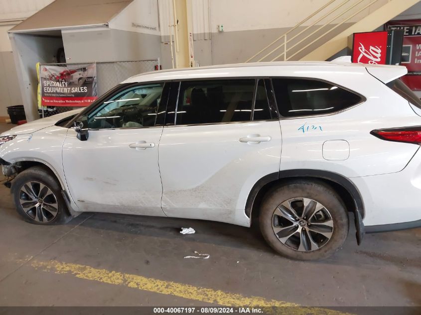 2022 Toyota Highlander Hybrid Xle VIN: 5TDHBRCH3NS560215 Lot: 40067197