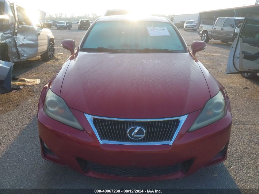 2013 Lexus Is 250 VIN: JTHBF5C20D5192271 Lot: 40067230