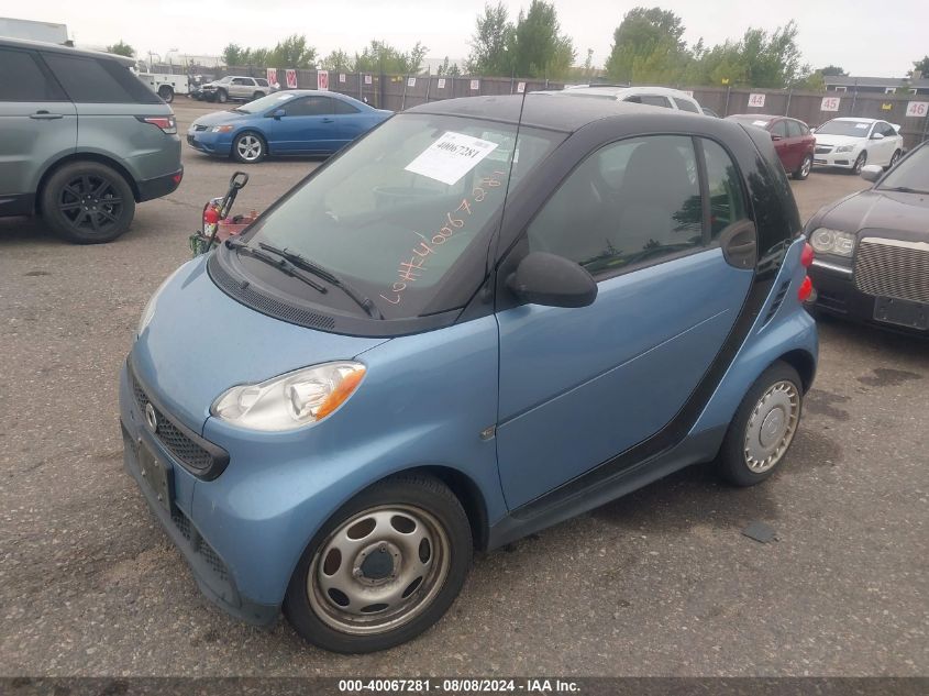 2013 Smart Fortwo Passion/Pure VIN: WMEEJ3BA2DK689254 Lot: 40067281