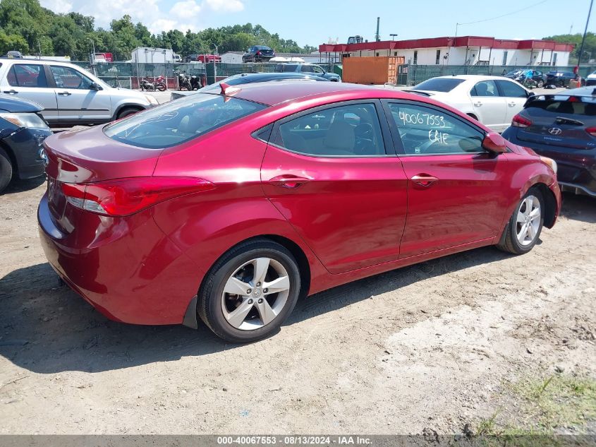 2013 Hyundai Elantra Gls VIN: 5NPDH4AE7DH280424 Lot: 40067553