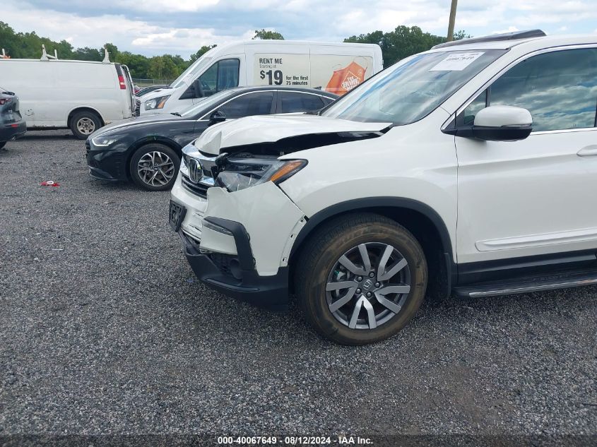 2019 Honda Pilot Ex-L VIN: 5FNYF6H54KB072697 Lot: 40067649