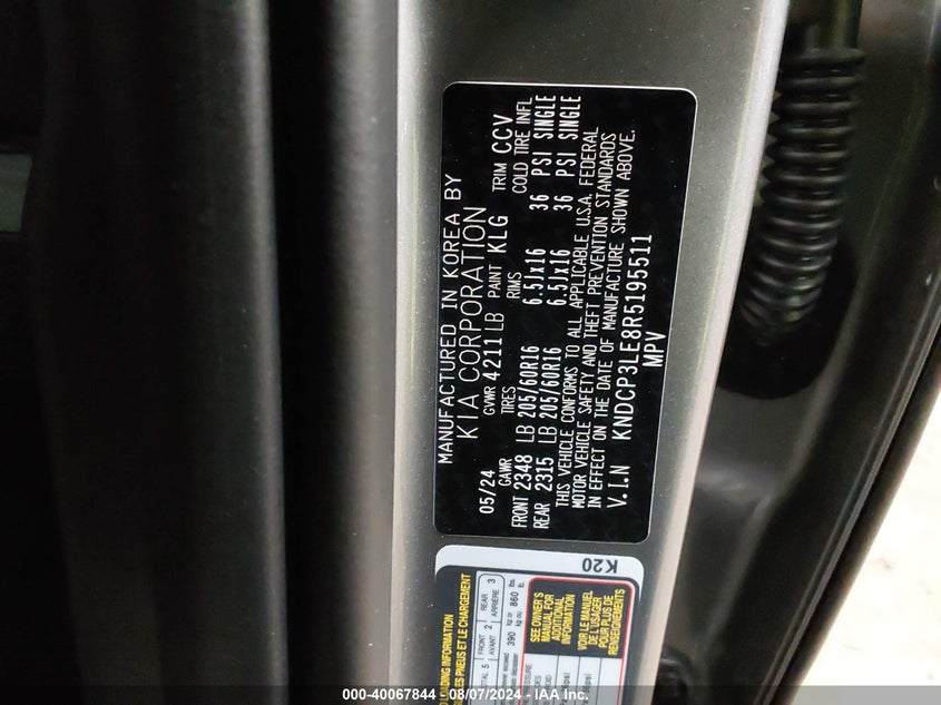 2024 KIA NIRO LX - KNDCP3LE8R5195511