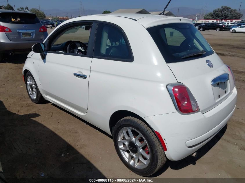 2012 Fiat 500 Pop VIN: 3C3CFFAR7CT125035 Lot: 40068115