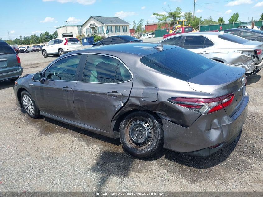 2021 Toyota Camry Le Hybrid VIN: 4T1C31AK8MU558652 Lot: 40068325