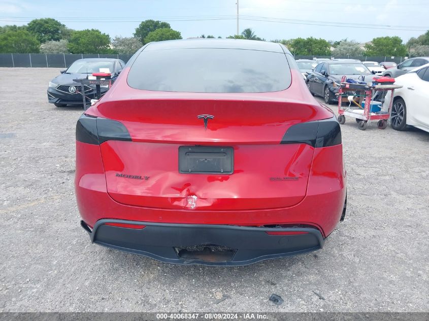 2021 Tesla Model Y Long Range Dual Motor All-Wheel Drive VIN: 5YJYGDEE1MF105955 Lot: 40068347