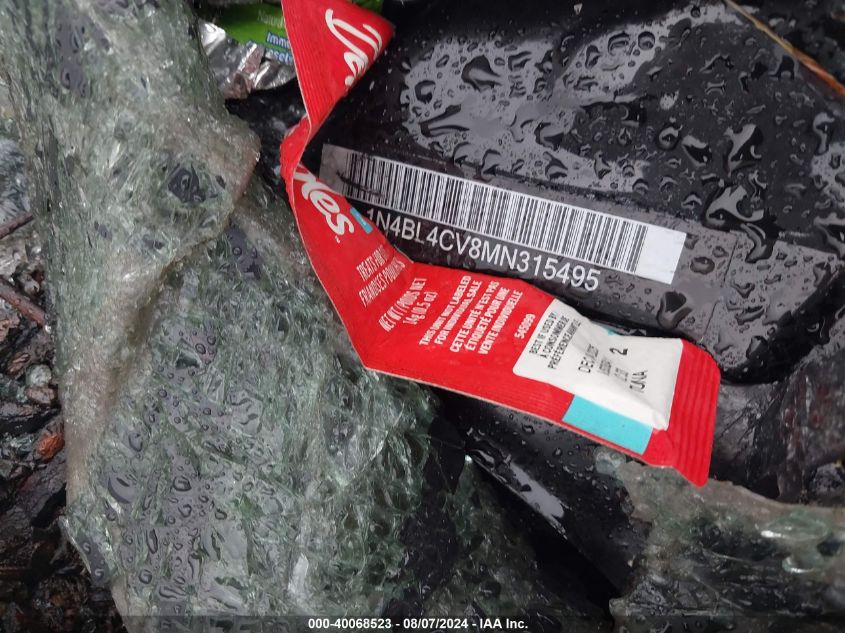 2021 Nissan Altima Sr Fwd VIN: 1N4BL4CV8MN315495 Lot: 40068523
