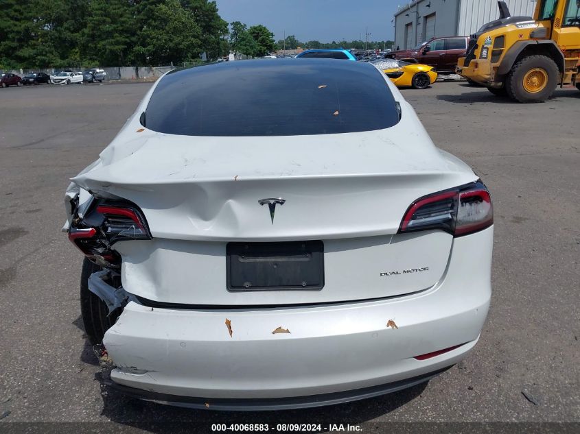 2022 Tesla Model 3 Long Range Dual Motor All-Wheel Drive VIN: 5YJ3E1EB7NF181573 Lot: 40068583