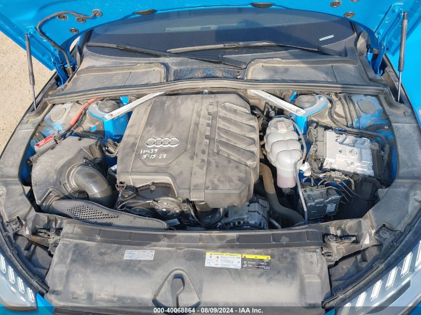 2022 Audi A4 Premium Plus 45 VIN: WAUEAAF47NN011314 Lot: 40068864