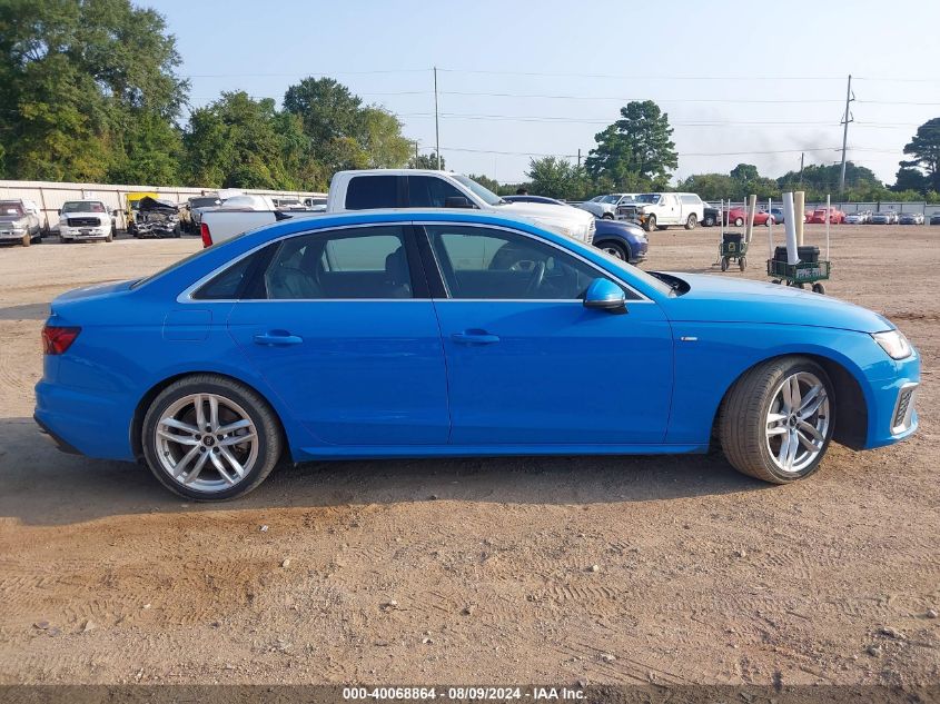 2022 Audi A4 Premium Plus 45 VIN: WAUEAAF47NN011314 Lot: 40068864