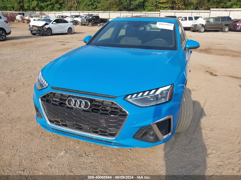 2022 Audi A4 Premium Plus 45 VIN: WAUEAAF47NN011314 Lot: 40068864