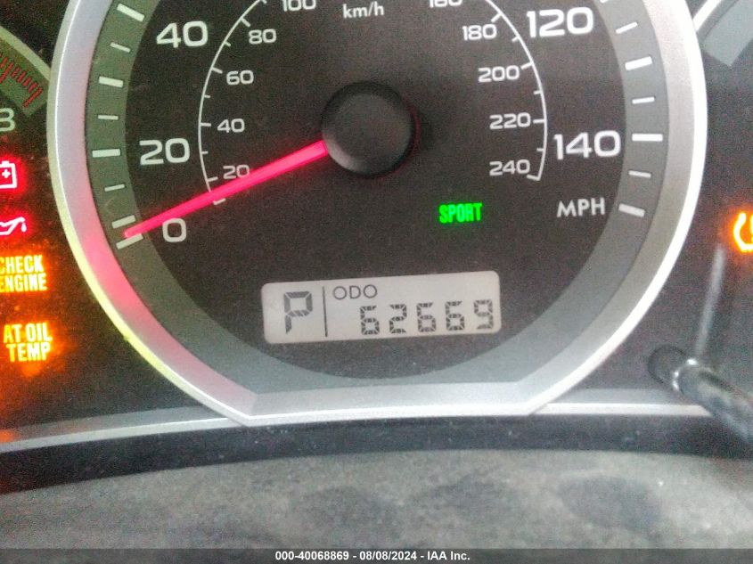 2009 Subaru Impreza 2.5I VIN: JF1GE61689H509957 Lot: 40068869