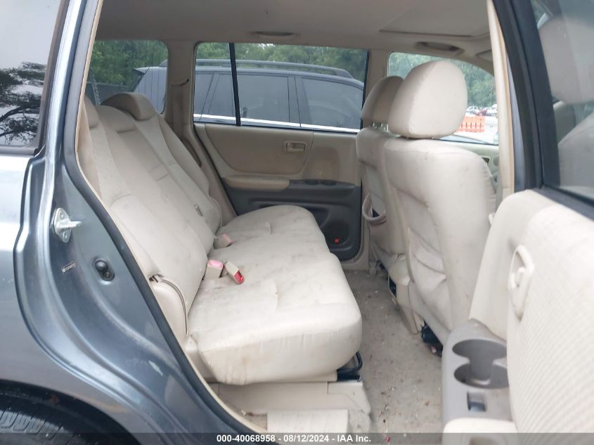 2006 Toyota Highlander Hybrid VIN: JTEDW21A660006845 Lot: 40068958