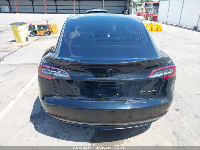 2018 Tesla Model 3 Long Range/Performance VIN: 5YJ3E1EB6JF112867 Lot: 40069111