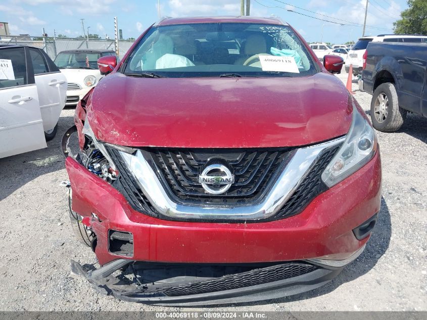 2015 Nissan Murano Platinum VIN: 5N1AZ2MG1FN262419 Lot: 40069118