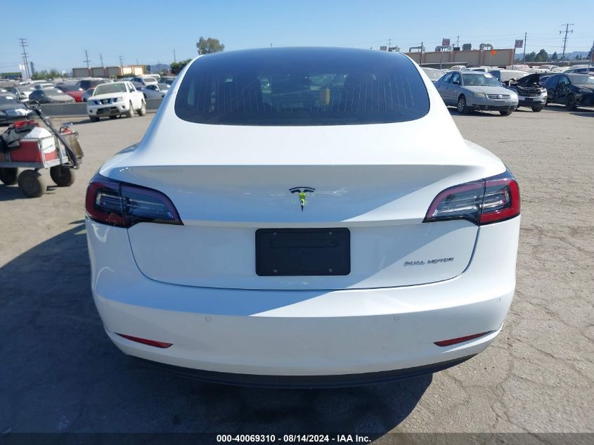 2019 Tesla Model 3 Long Range/Performance VIN: 5YJ3E1EB8KF469341 Lot: 40069310