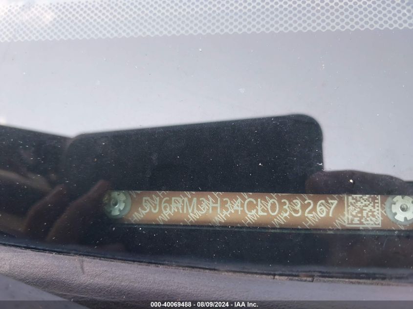 2012 Honda Cr-V Lx VIN: 5J6RM3H34CL033267 Lot: 40069488