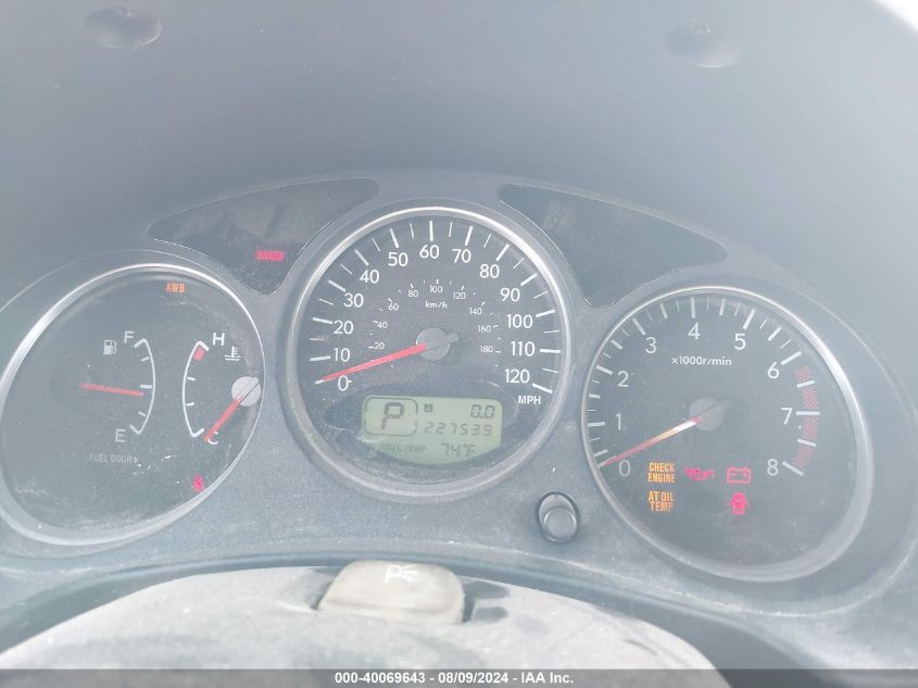 2005 Subaru Forester 2.5Xs L.l. Bean VIN: JF1SG67605H703212 Lot: 40069643