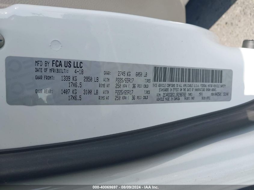 2018 DODGE GRAND CARAVAN SE - 2C4RDGBG1JR296782