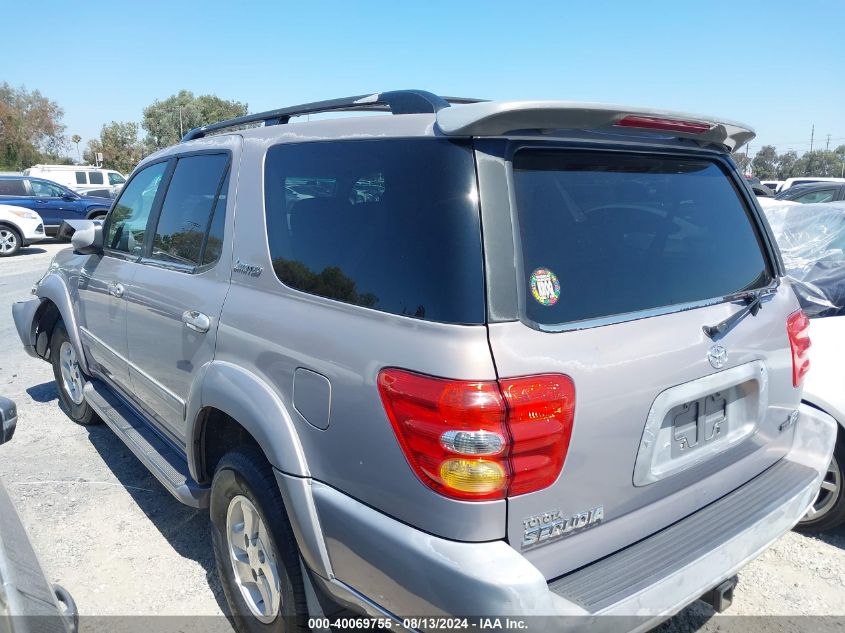 2002 Toyota Sequoia Limited V8 VIN: 5TDZT38A42S132613 Lot: 40069755