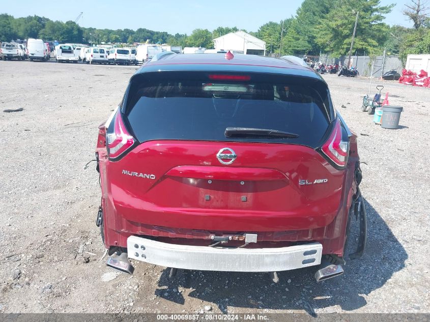 2015 Nissan Murano Sl VIN: 5N1AZ2MH1FN224049 Lot: 40069857