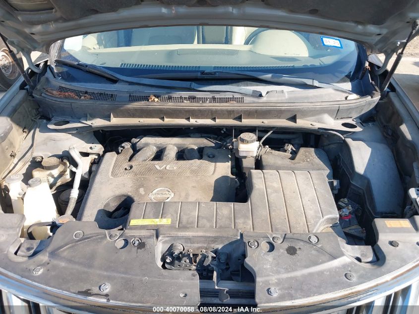 2009 Nissan Murano Sl VIN: JN8AZ18U29W101689 Lot: 40070058