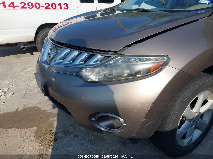 2009 Nissan Murano Sl VIN: JN8AZ18U29W101689 Lot: 40070058