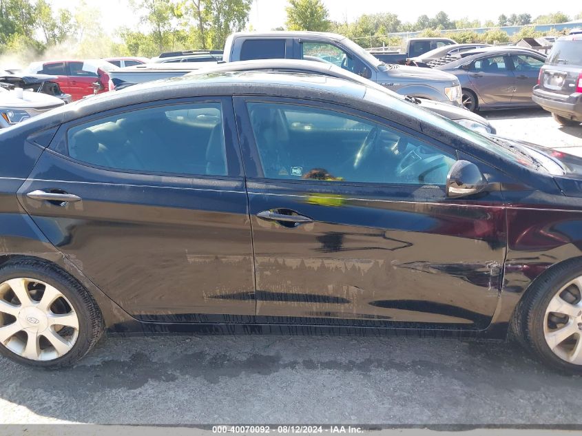 2012 Hyundai Elantra Limited (Ulsan Plant) VIN: KMHDH4AE2CU199556 Lot: 40070092