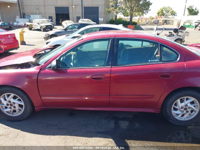 2005 Pontiac Grand Am Se VIN: 1G2NE52F85M236406 Lot: 40070264