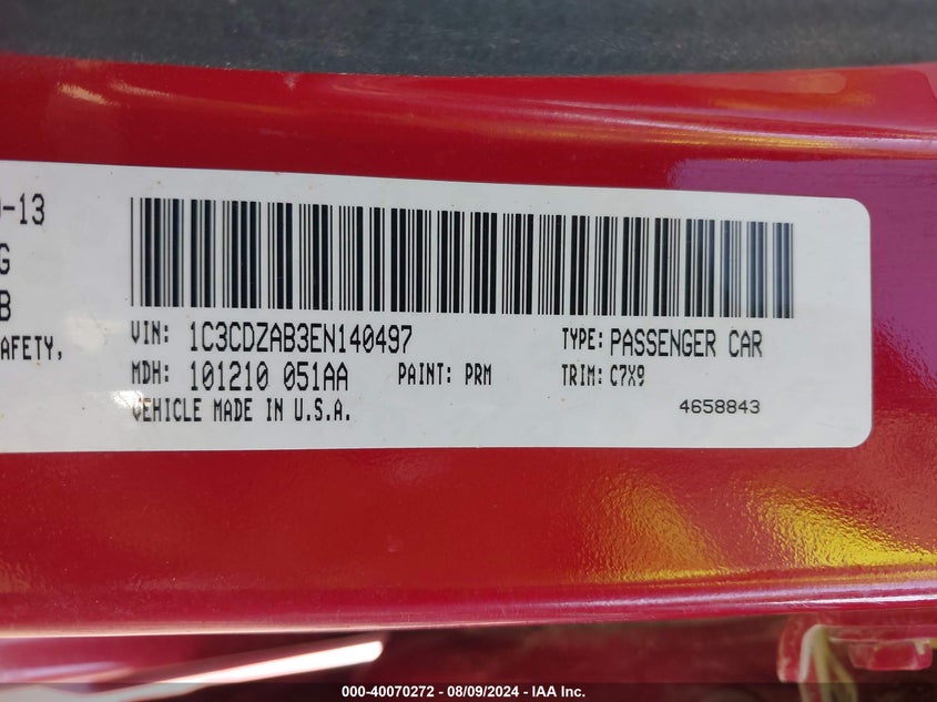 2014 DODGE AVENGER SE - 1C3CDZAB3EN140497