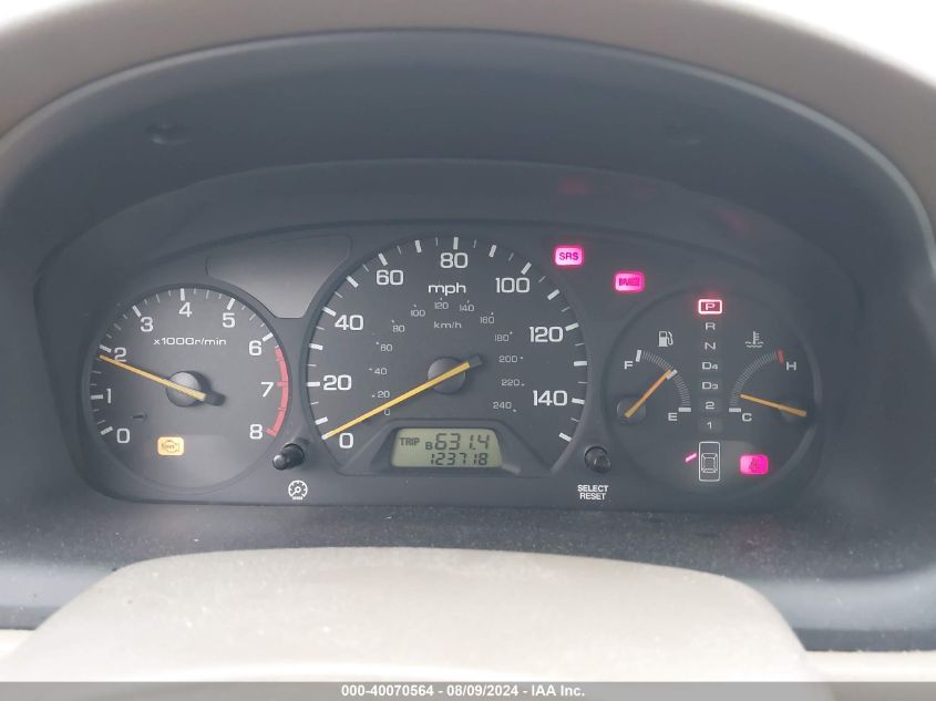 1999 Honda Accord Ex V6 VIN: 1HGCG1651XA031720 Lot: 40070564