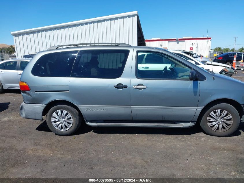 2000 Toyota Sienna Le VIN: 4T3ZF13C1YU283971 Lot: 40070595