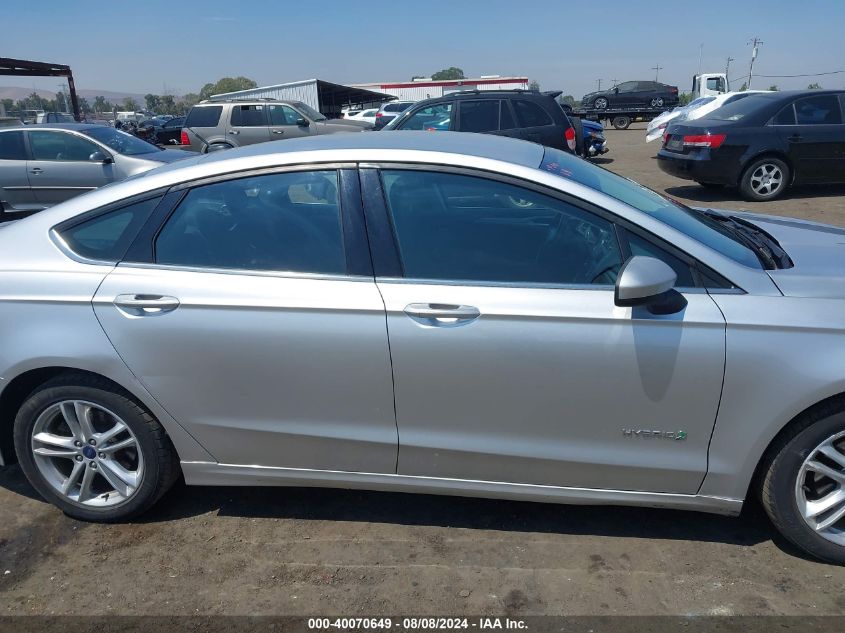 2018 Ford Fusion Hybrid Se VIN: 3FA6P0LU2JR156391 Lot: 40070649