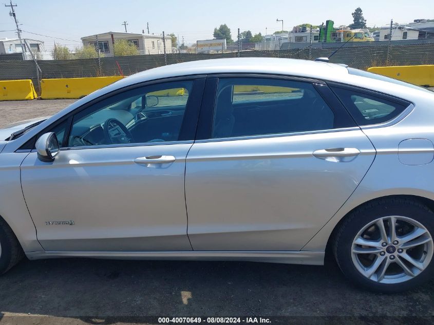 2018 Ford Fusion Hybrid Se VIN: 3FA6P0LU2JR156391 Lot: 40070649