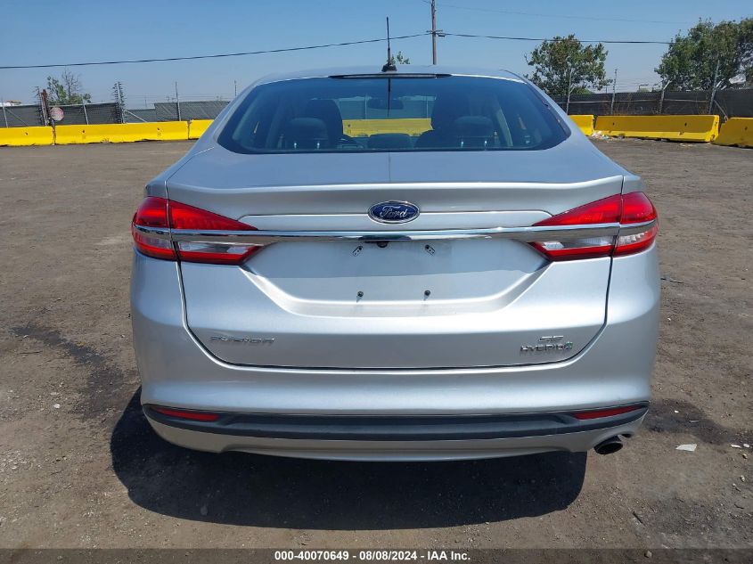 2018 Ford Fusion Hybrid Se VIN: 3FA6P0LU2JR156391 Lot: 40070649