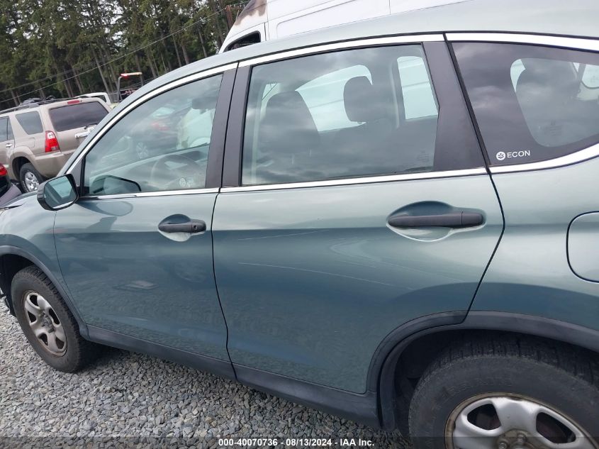 2012 Honda Cr-V Lx VIN: 2HKRM4H39CH622802 Lot: 40070736