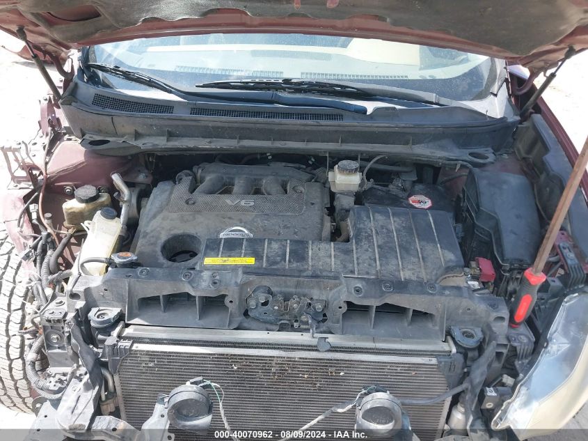 2009 Nissan Murano Sl VIN: JN8AZ18U89W028828 Lot: 40070962