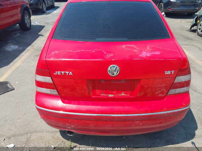 2001 Volkswagen Jetta Wolfsburg VIN: 3VWPD69M01M181608 Lot: 40070994