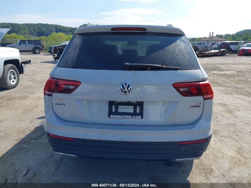 2018 Volkswagen Tiguan 2.0T S VIN: 3VV0B7AX7JM123227 Lot: 40071138