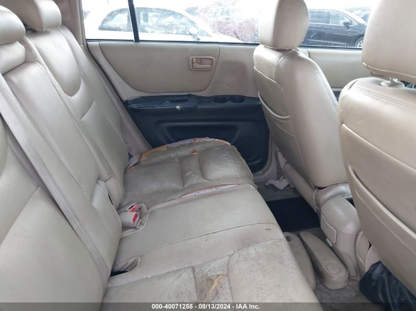 2002 Toyota Highlander V6 VIN: JTEHF21A420060530 Lot: 40071255