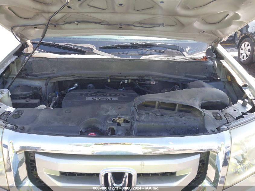 2010 Honda Pilot Ex-L VIN: 5FNYF4H50AB029736 Lot: 40071273