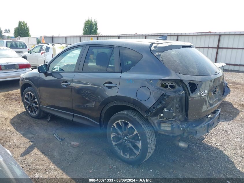 2016 Mazda Cx-5 Grand Touring VIN: JM3KE4DY3G0672640 Lot: 40071333