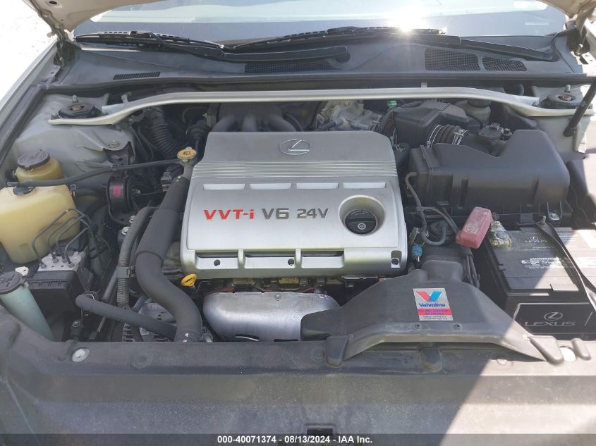 2003 Lexus Es 300 300 VIN: JTHBF30G136016455 Lot: 40071374