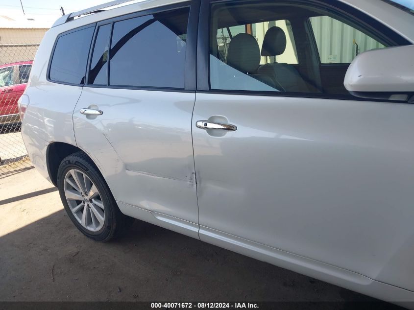 2008 Toyota Highlander Hybrid Limited VIN: JTEEW44A582022067 Lot: 40071672